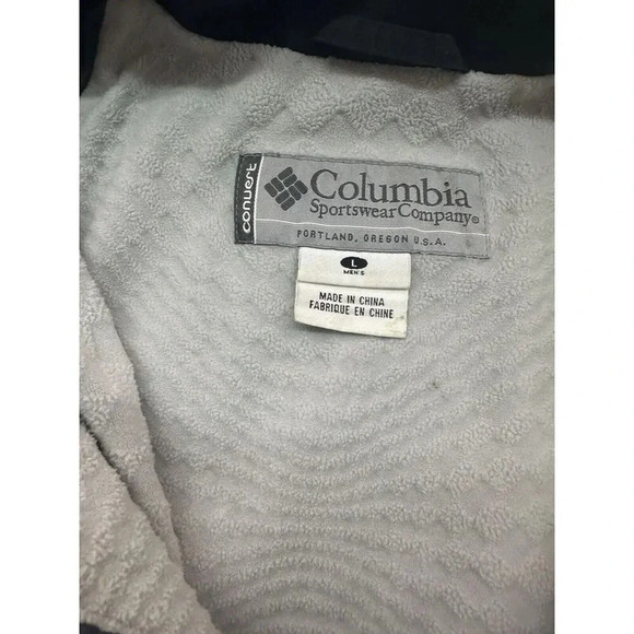 Vintage Columbia Convert Jacket Men's Large Blue Large L With Hood Warm Warn - Picture 3 of 10